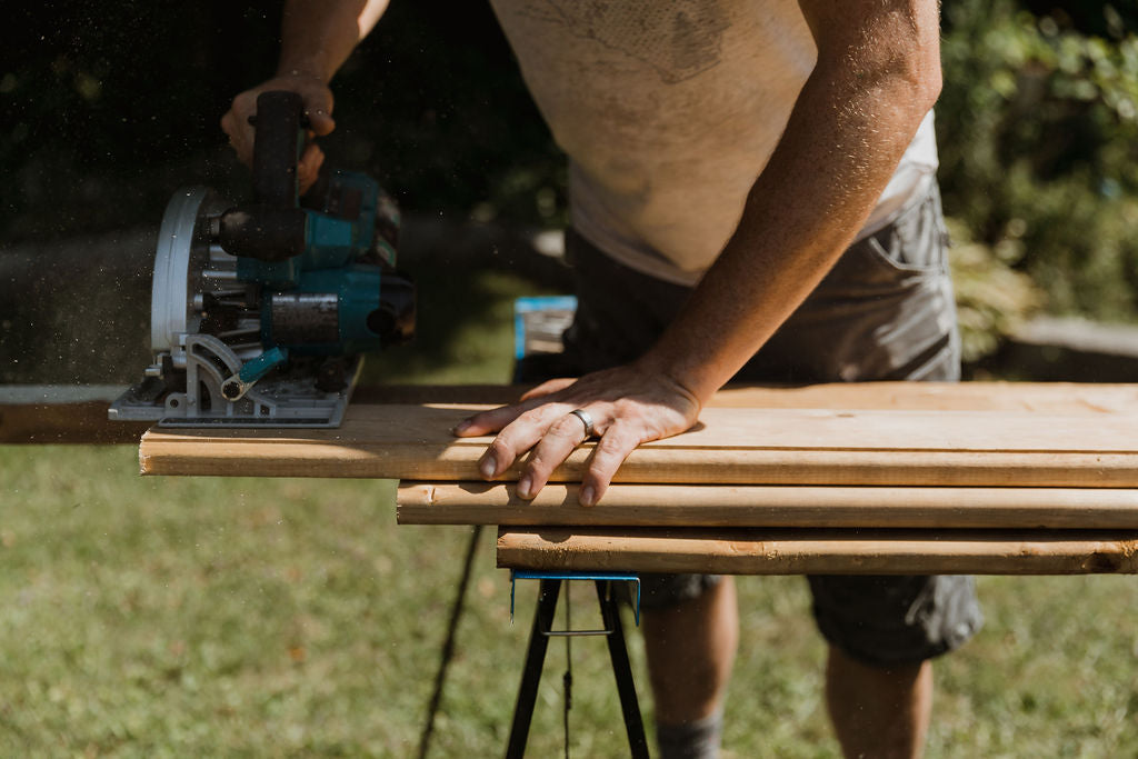 Man with table saw